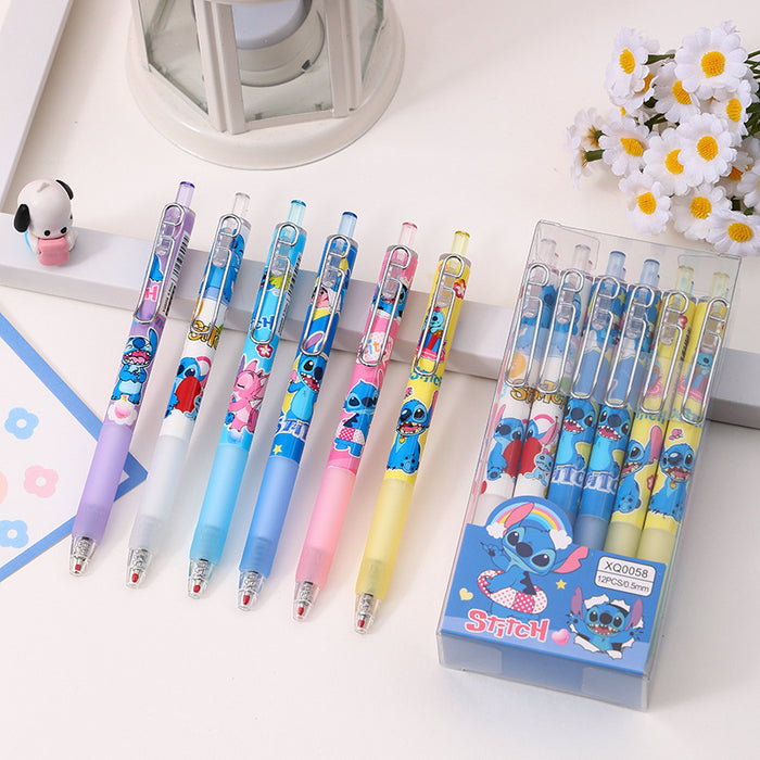 Wholesale Creative Cartoon Doll Box Set Press Pen Bullet Press Neutral Pen Student Cute Gift Pen Stationery Black