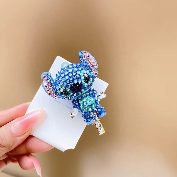Wholesale full diamond hairpin rhinestone hair band cute cartoon hair tie cover