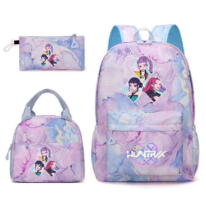 Wholesale Children' s KPOP Series Multi-Color Backpack Bags Three-Piece Set