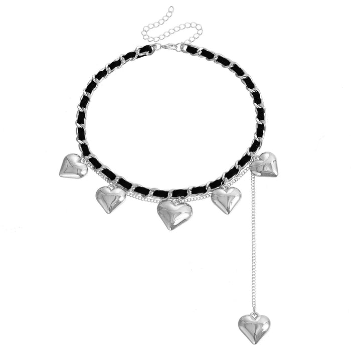 Wholesale Plush Bear Pendant Heart Necklace for Women