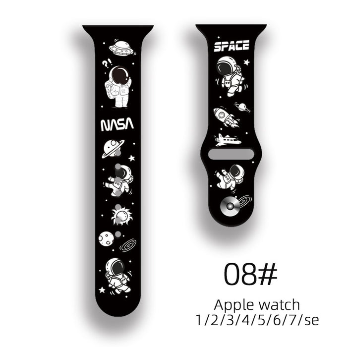 Wholesale Printed Silicone Watch Strap JDC-WD-NuoQi028