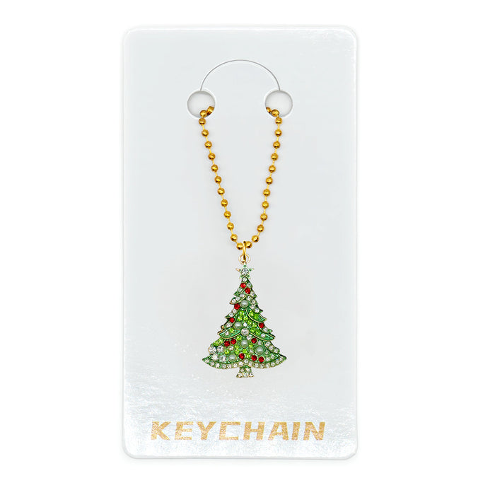 Wholesale Cartoon Christmas Metal Keychain Bag Charm Cute Holiday Gift Accessory