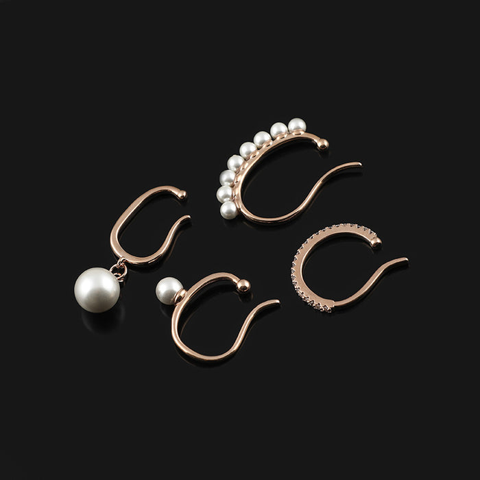 Wholesale Ear Clip Ear Drop Trendy Ear Hanging Ear Clip Pearl Earrings