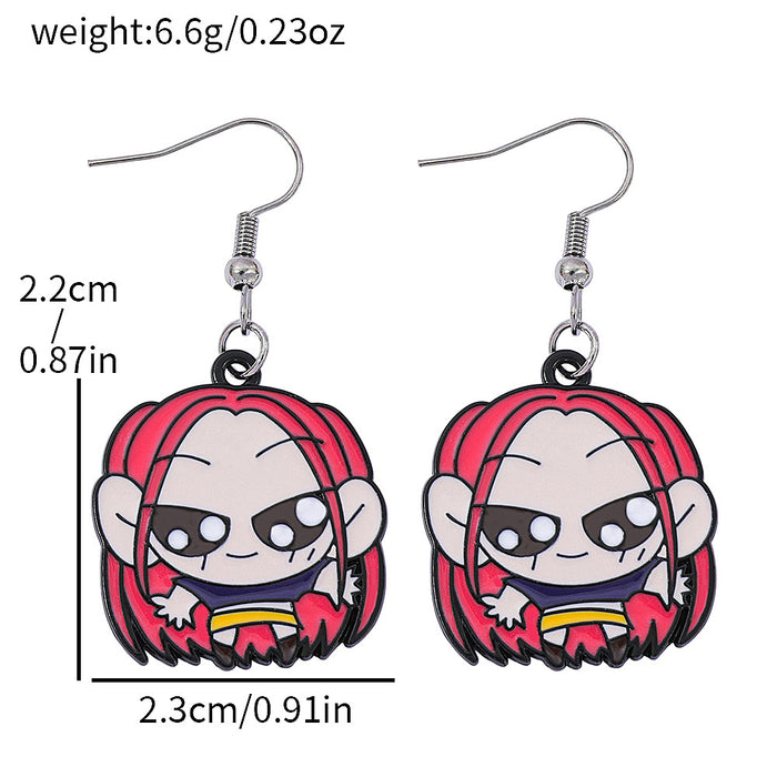 Wholesale Alloy oil-drop earrings cartoon character decoration Earrings