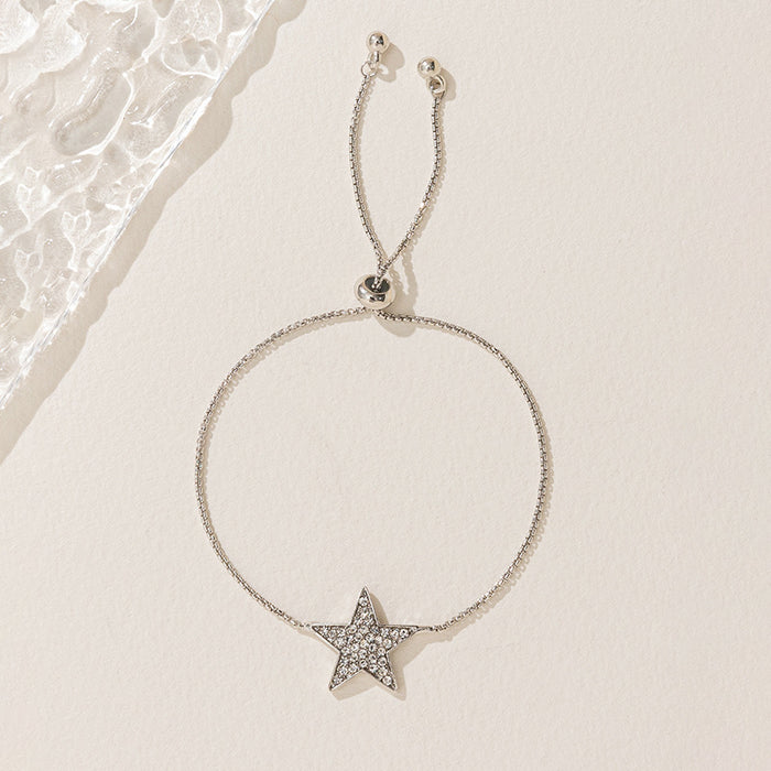 Wholesale Gold bracelet adjustable rhinestone hand