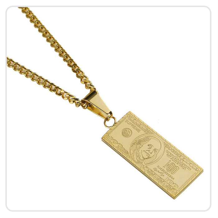 Wholesale Stainless steel square pendant jewelry, personalized titanium steel pendant, men's necklace