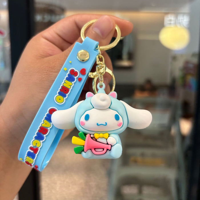 Wholesale 2pcs PVC Cute Cartoon Keychain Stylish Gift for Bag Charm or Car Key Accessory