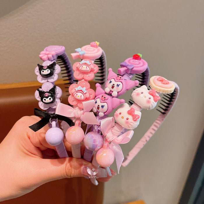 Wholesale Plastic Cartoon Children' s Headband Anti-Slip Hairband Hair Accessory for Resale