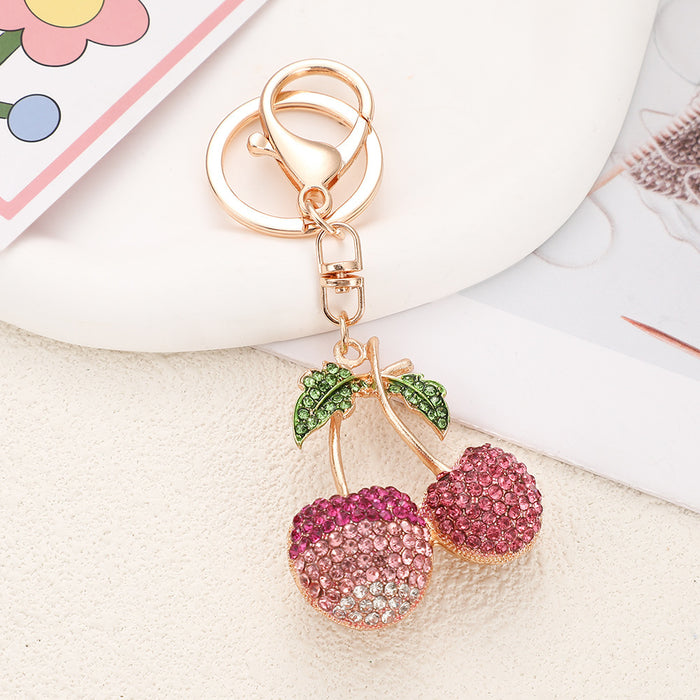 Wholesale Fruit Shaped Metal Keychain Decorative Bag Charm MOQ≥2