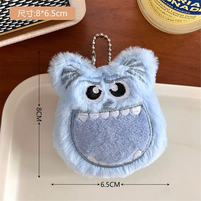 Wholesale  monster doll pendant cute keychain cartoon plush doll schoolbag ornaments