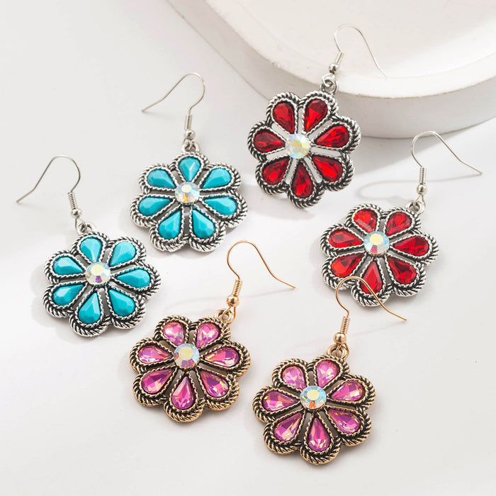 Wholesale Western Ethnic Style Turquoise Earrings