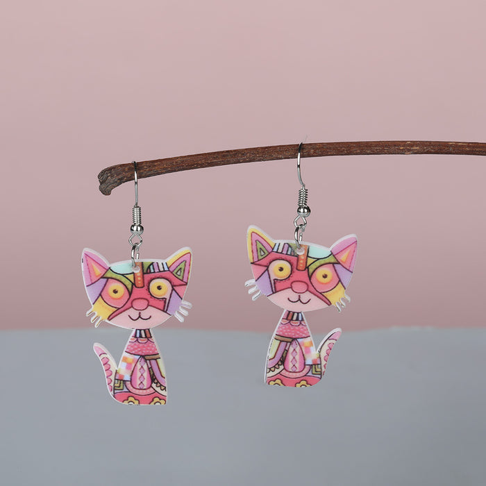 Wholesale Cute Cartoon Cat Earrings