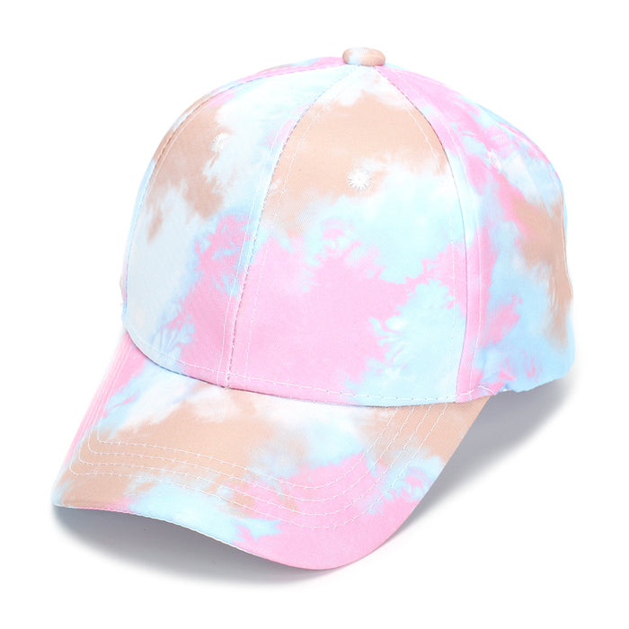 Wholesale Children' s colorful tie-dye baseball cap outdoor sun hat