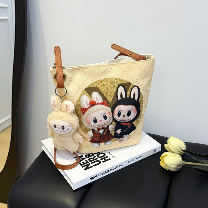 Wholesale Cartoon Trendy Shoulder Bag Cute and Exquisite Pendant Printed Crossbody Bag