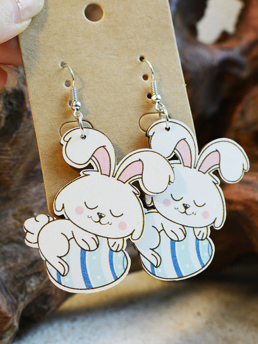 Wholesale Easter Cute Egg Bunny Earrings JDC-ES-ChenC004