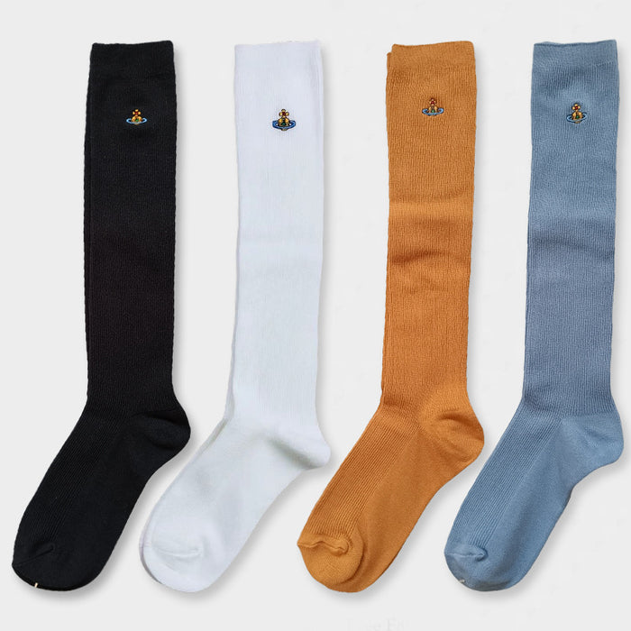 Wholesale Wearing calf socks, college style matching boots, slimming over the knee, pile up long tube