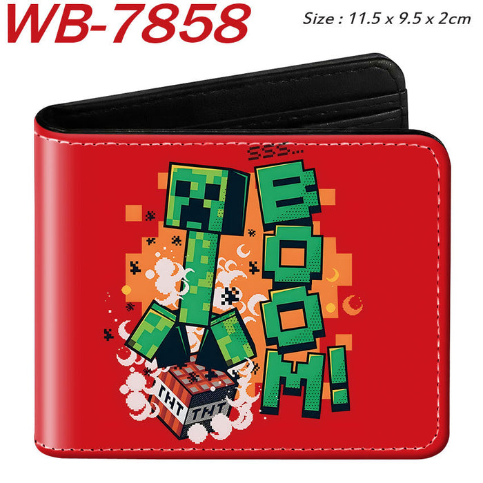 Wholesale PU Leather Large Capacity Short Folding Wallet HD Anime Print Coin Purse For Students Trendy Gift