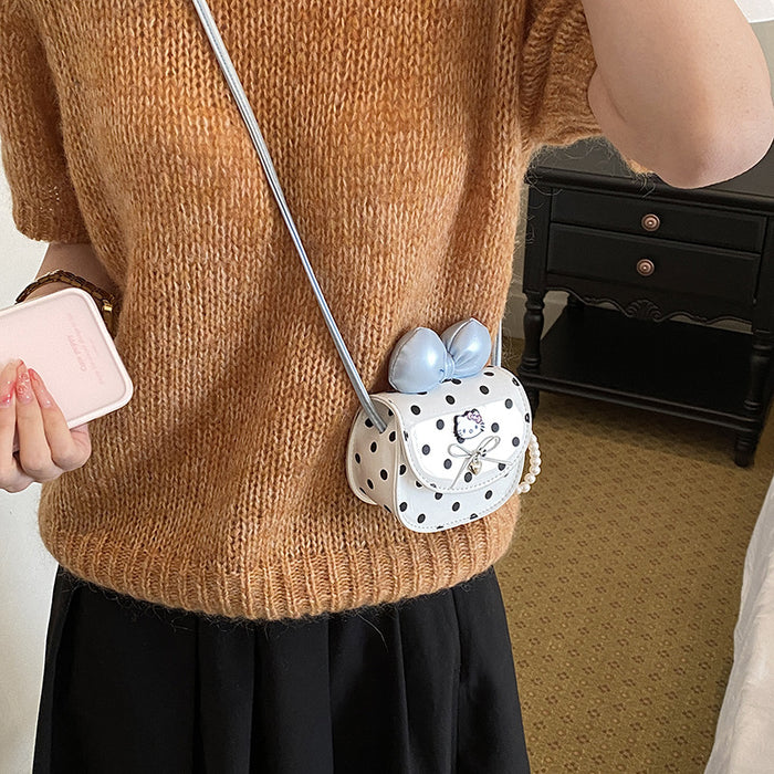Wholesale Trendy Polka Dot Butterfly Bow Kids Crossbody Bag
