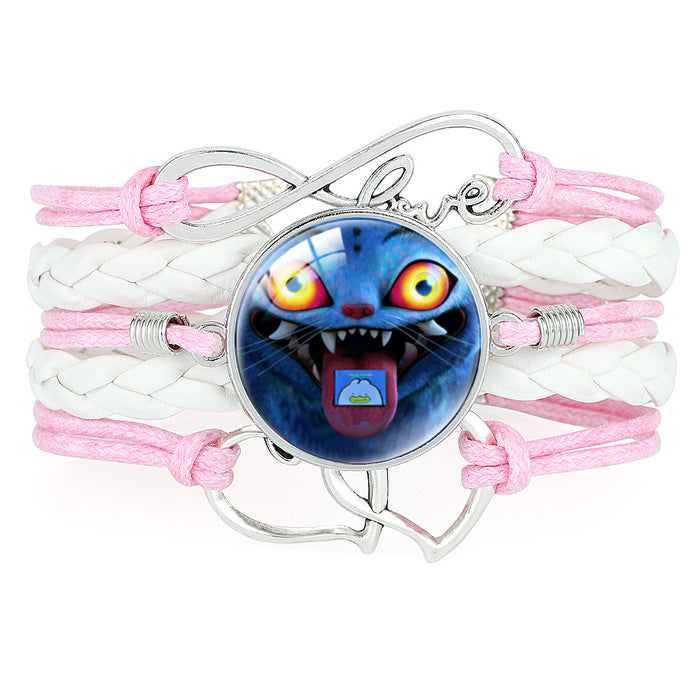 Wholesale KPOP Multi-layered Color-blocked Anime Character Crystal Bracelet