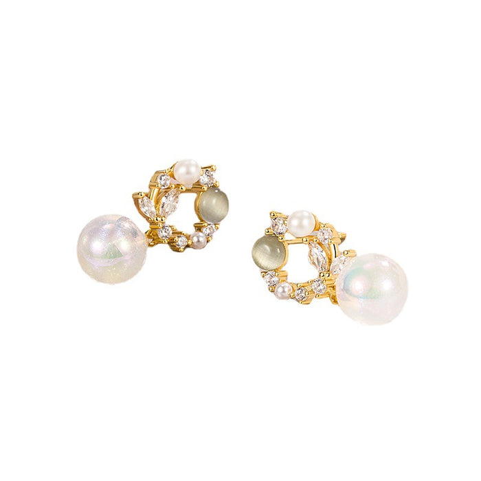 Wholesale Mermaid Pearl Stud Earrings JDC-ES-XSL001