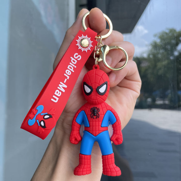 Wholesale 3D PVC Soft Rubber Keychain Cartoon Bag Charm Backpack Pendant
