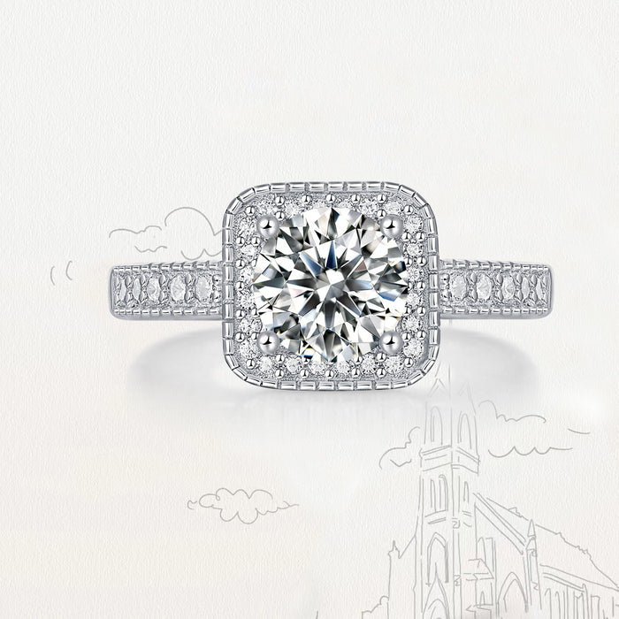 Wholesale 925 silver moissanite ring