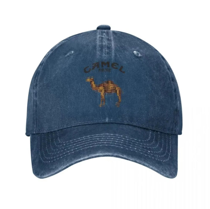 Wholesale Chic Camel Print Washed Baseball Cap Retro Distressed Style Breathable Everyday Fashion Accessory