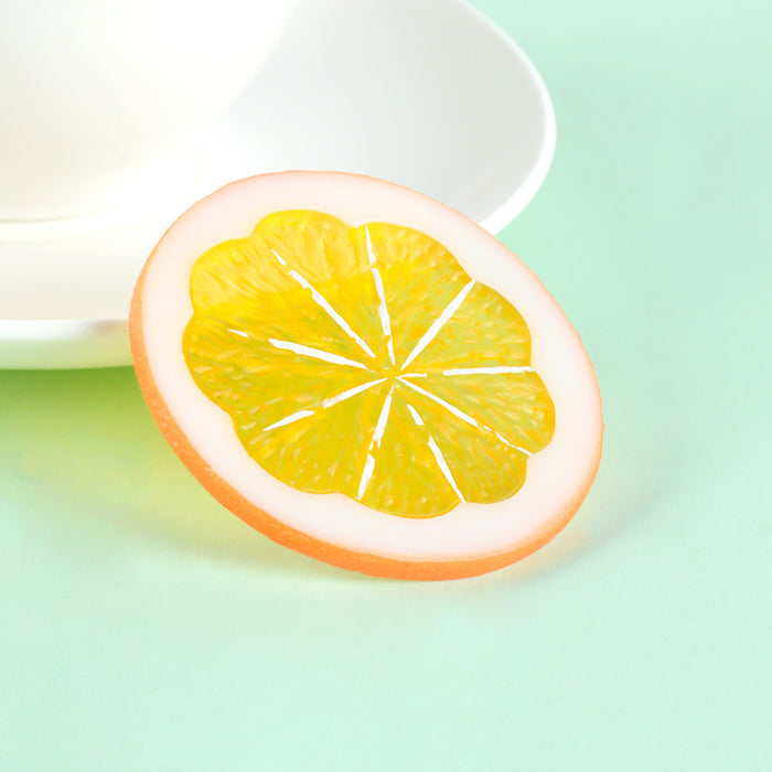 Wholesale Lemon Slice Keychain Pendant Cute PVC Simulated Fruit Charm For Bags Backpacks And Everyday Use MOQ≥2