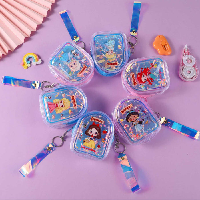 Wholesale 10pcs Cartoon Transparent Quicksand Coin Purse Wallet