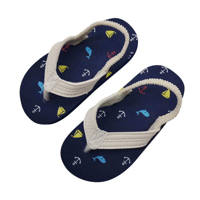 Wholesale Flip-flops Children's Men's Sailing Shoes Cartoon Clip Foot Soft Bottom  Beach Shoes