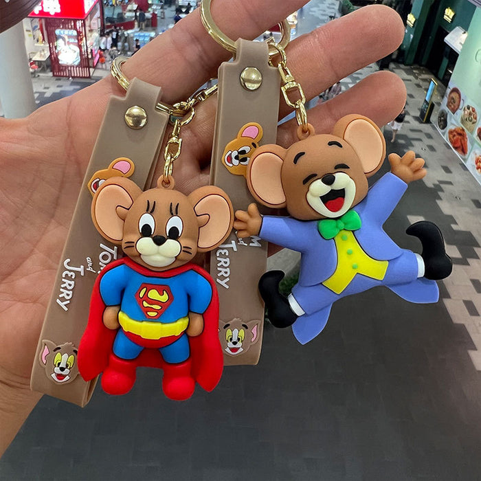 Wholesale Creative Superman Doll Keychain Pendant Car Chain School Bag Accessories Gift JDC-KC-MiaoYi001