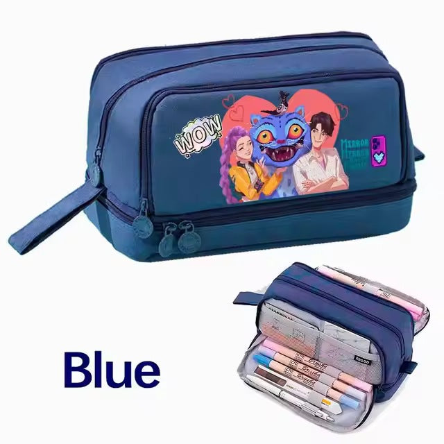 Wholesale Fashion Polyester Cartoon Pencil Case Multifunctional Stationery Pouch Cute School Bag