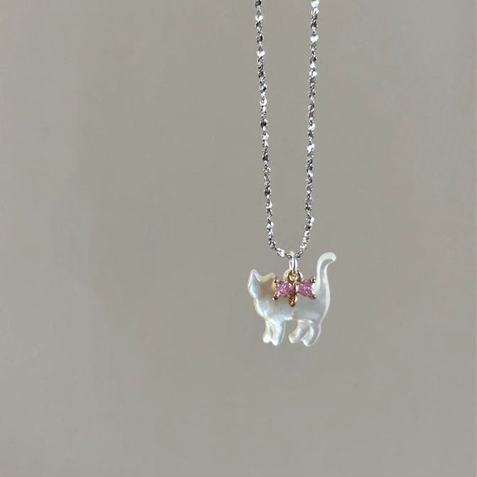 Wholesale Love bow cat necklace exquisite niche collarbone chain new necklace