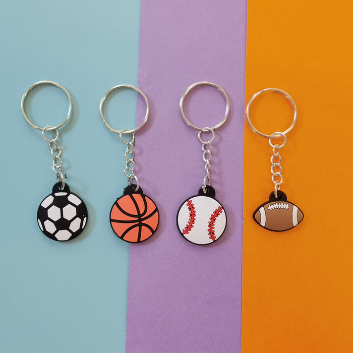 Wholesale Ball Pendants PVC Keychains