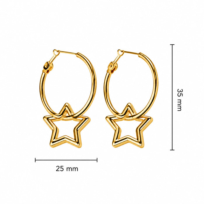 Wholesale stainless steel earrings,  star-shaped five-pointed star niche design earrings,  fashionable and unique stud earrings.