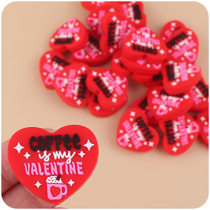 Wholesale Cartoon Love Valentine's Day Silicone Focal Beads JDC-BDS-GuangTian004