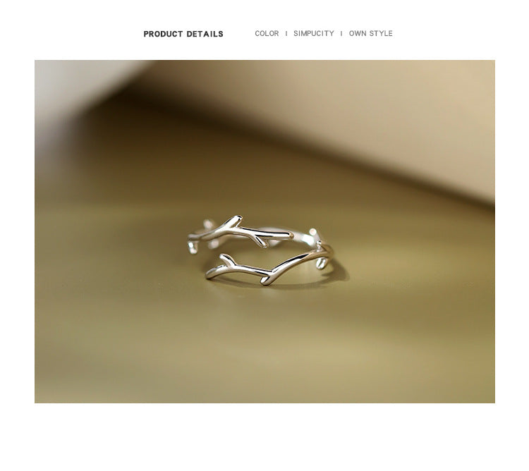 Wholesale 925 silver antler ring  adjustable Rings