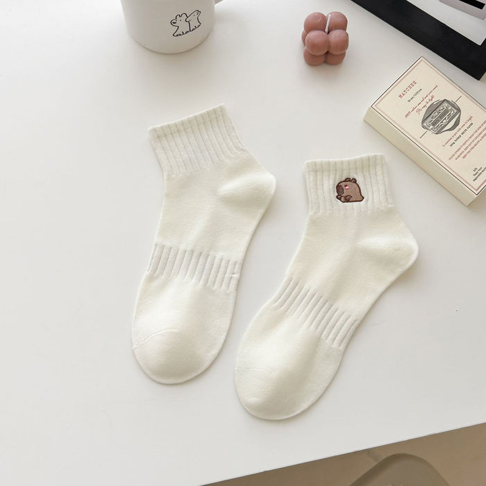 Wholesale Socks, mid tube socks, cotton socks, sweat absorbing sports cotton socks, embroidery
