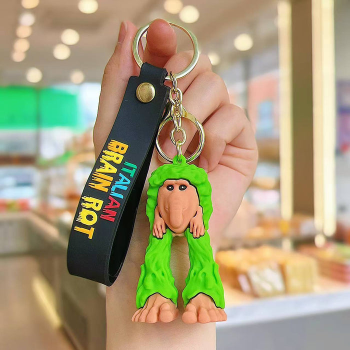 Wholesale Epoxy Resin Wooden Stick Figure Keychain