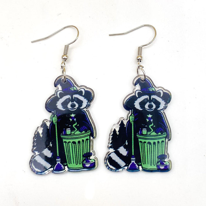 Wholesale  Earrings Cartoon Cat Horror Pumpkin Ghost Acrylic Earrings  Gift