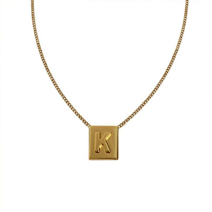 Wholesale  necklace  square brand pendant  Necklaces  letter necklace