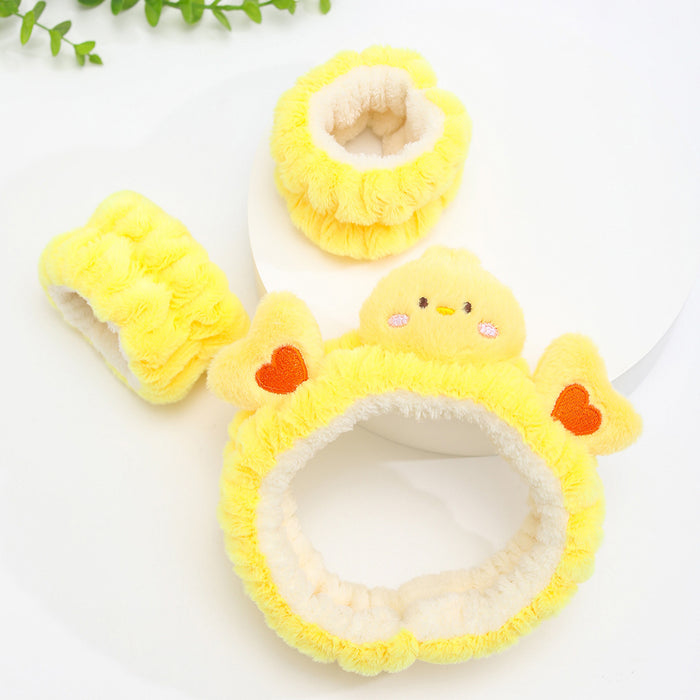 Wholesale Cute cartoon animal-shaped face wash headband