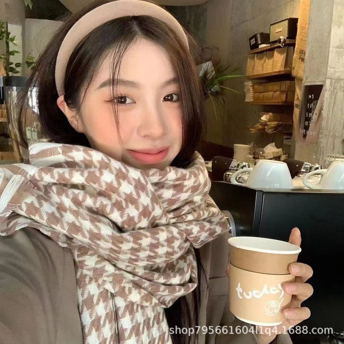 Wholesale New Mirad Imitation Cashmere Plaid Scarf for Women in Winter High-end and Versatile Shawl Thick and Warm Scarf JDC-SF-MC005