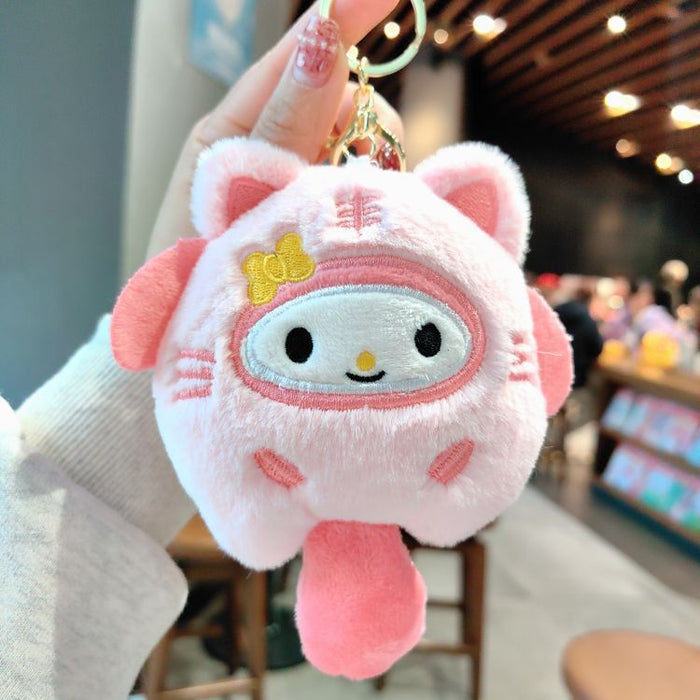 Wholesale Cute plush keychain pendant cartoon doll ornaments key chain claw machine gift
