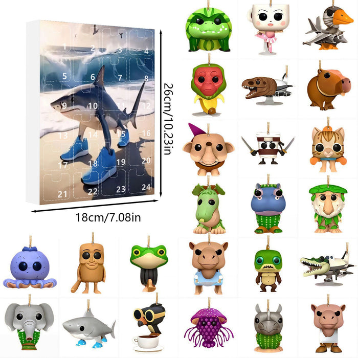 Wholesale  Classic Blind Box Acrylic Flat Pendant Christmas Ornament