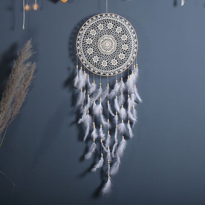 Wholesale Bohemia 40cm Circle Dream Catcher JDC-DC-mengs002