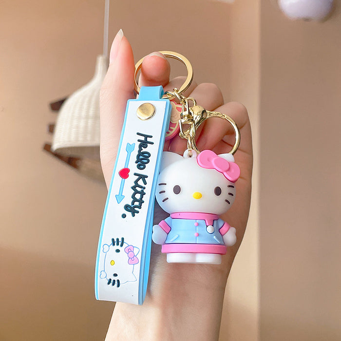 Wholesale Cartoon cat  key chain bag pendant doll key pendant giftcar silicone keychain