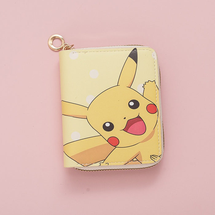 Wholesale New Fashion Cute Pikachu Printed Coin Purse Cartoon Girl Student Short Zipper Money Bag JDC-WT-QT005