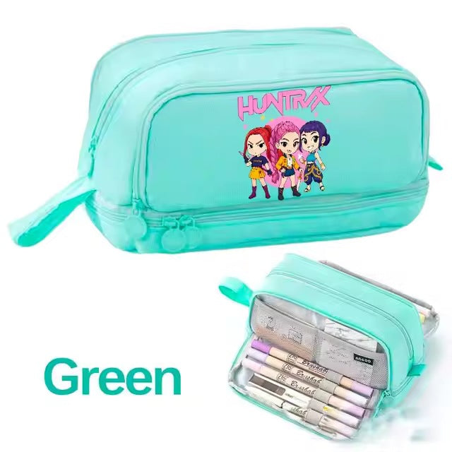 Wholesale Fashion Polyester Cartoon Pencil Case Multifunctional Stationery Pouch Cute School Bag