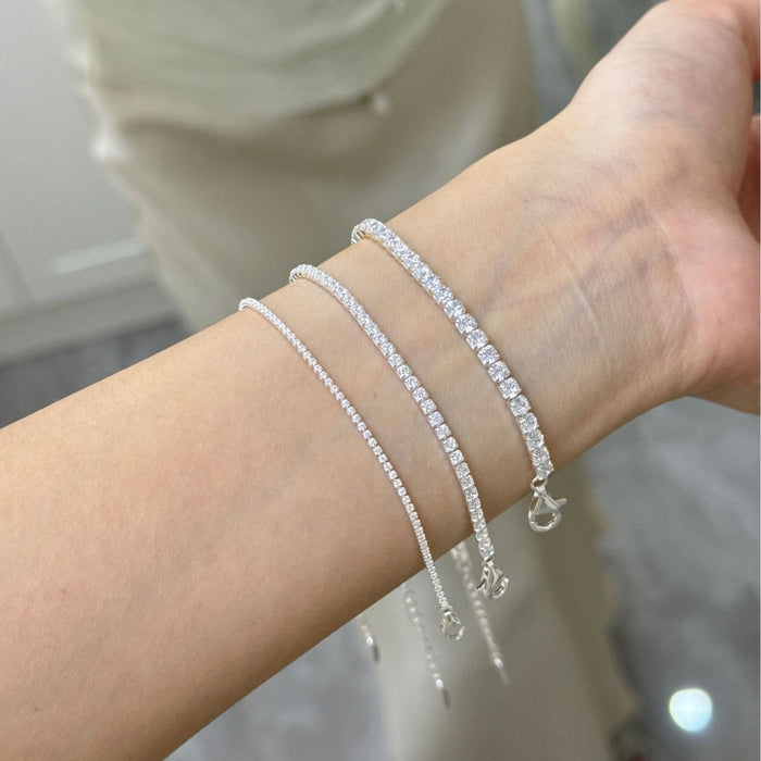 Wholesale Bracelet S925 Sterling Silver Full Diamond Zircon Tennis Bracelet